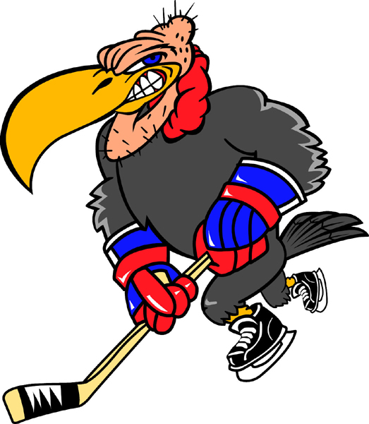 Buzzard mascot hockey team decal Personalize on line. 